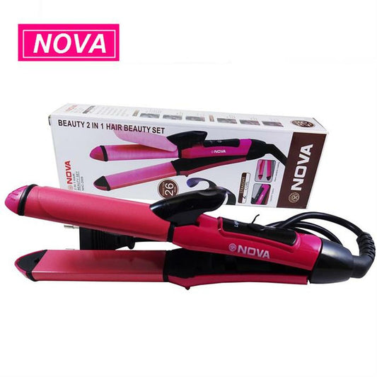 Nova 2 In 1 Hair Straightener And Hair Curler ₨796