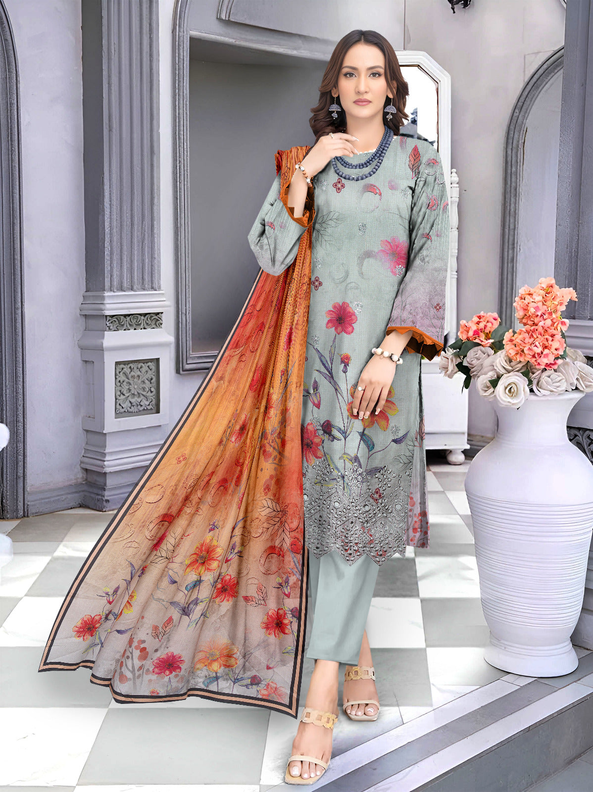 Nisha Designer Lawn | Unstitched Collection 3 Pieces Party Wear