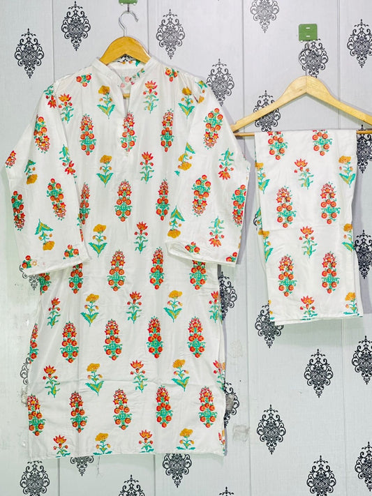 Flower Print 2pc Dress